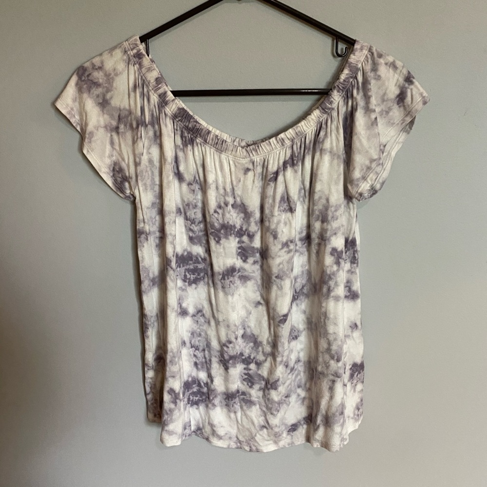 Hollister tie dye off the shoulder top